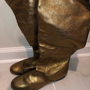 Gold Shiny Giuseppe Boots